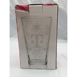 NEW T-Mobile Tuesdays Christmas Holiday Pint Glass Cup Snowflakes 2024